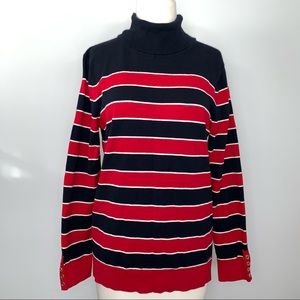 Tommy Hilfiger Striped Turtleneck Sweater